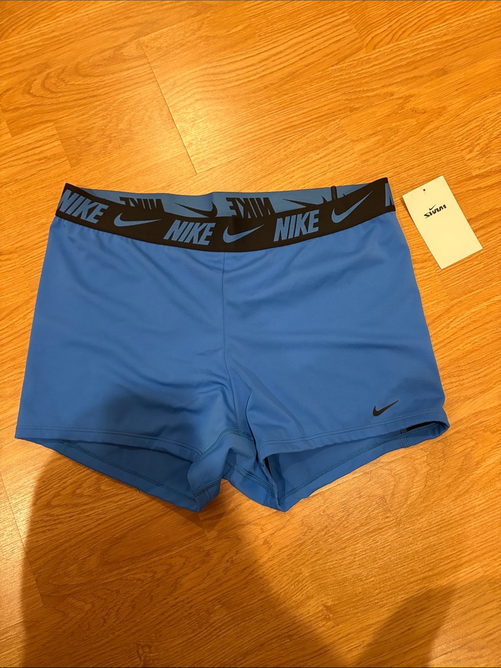 Nike Blue Performance Swim/Training Briefs with Black Branded Waistband